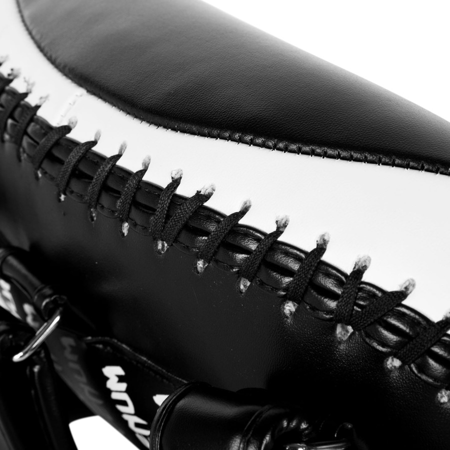 venum light kick pads - skintex leather - blackice pair