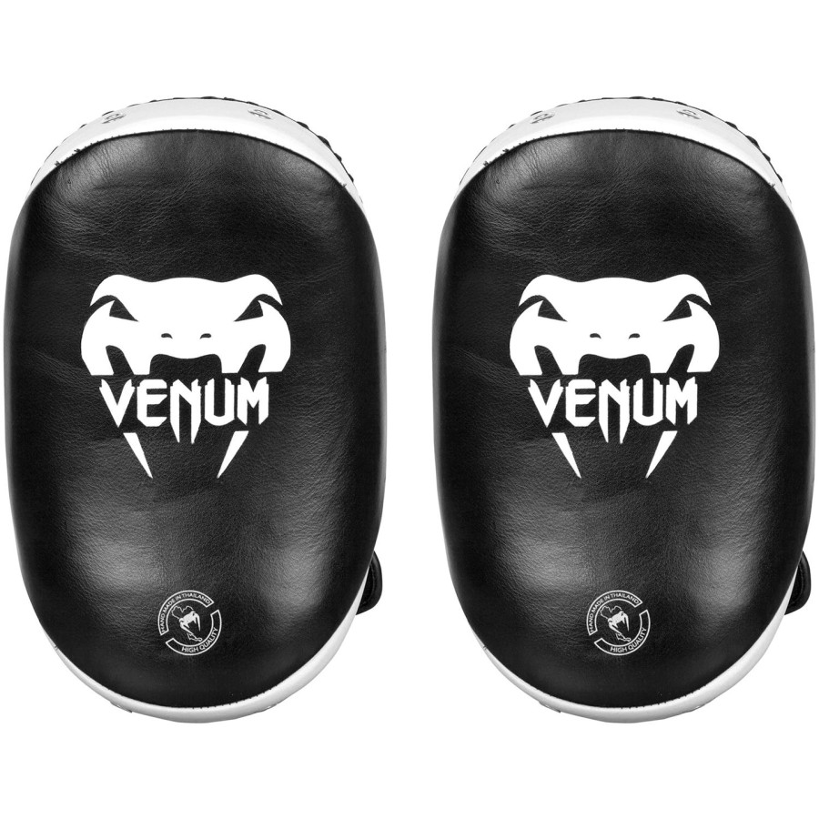 venum kick pads leather-blackwhite