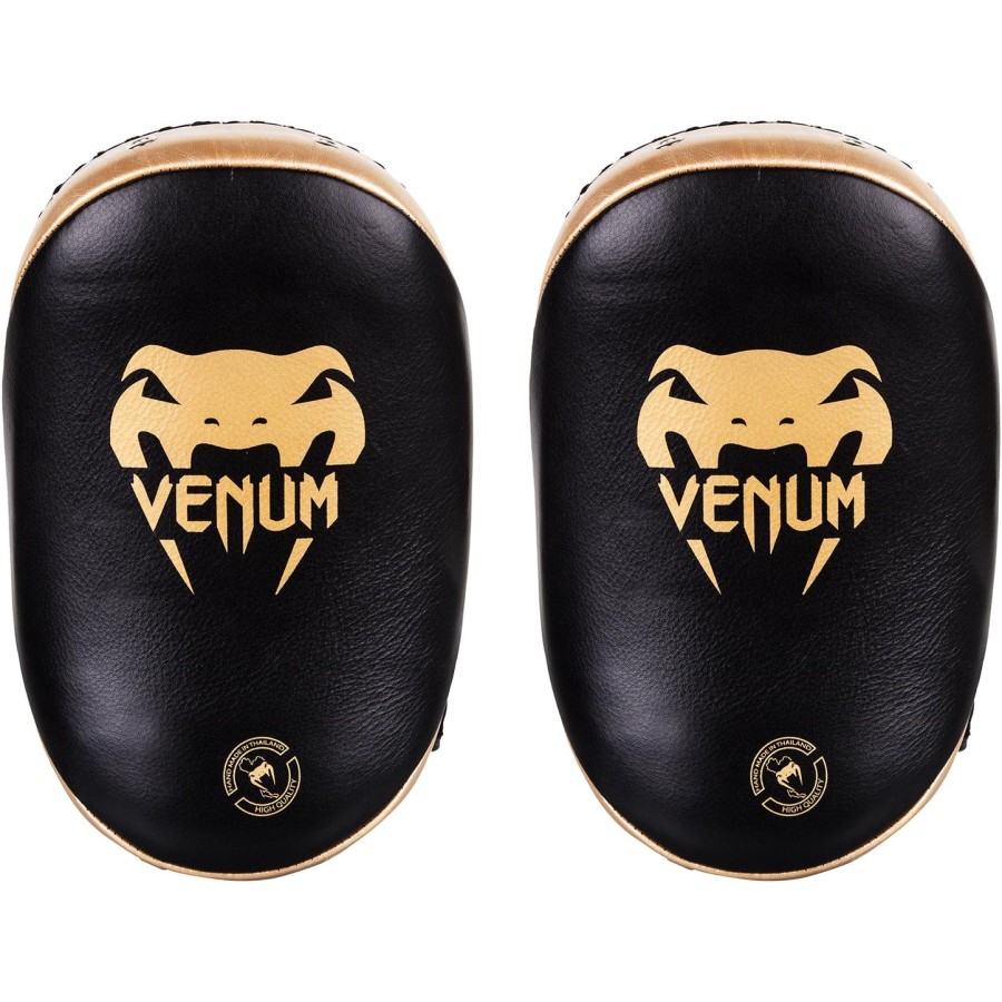 venum kick pads leather-blackgold