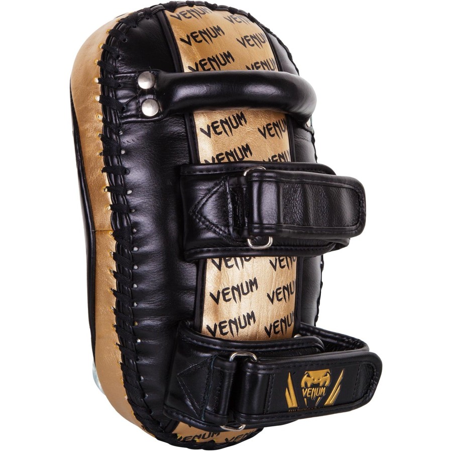venum kick pads leather-blackgold