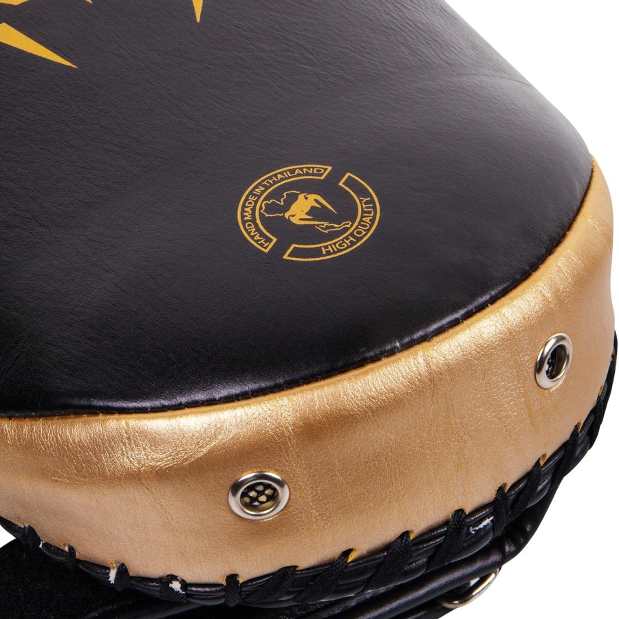 venum kick pads leather-blackgold