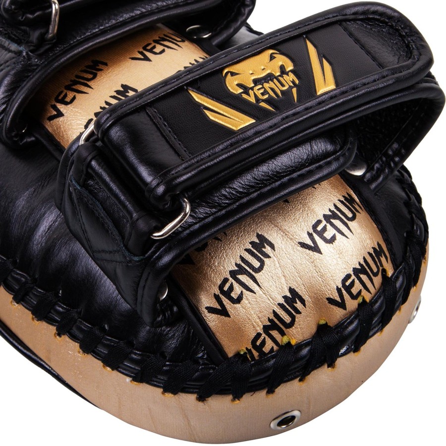 venum kick pads leather-blackgold