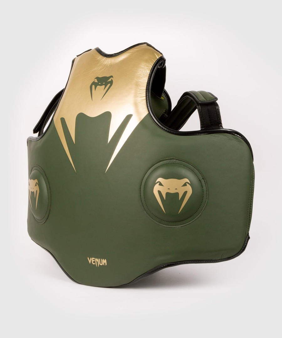 venum pro boxing body protector - khakigold