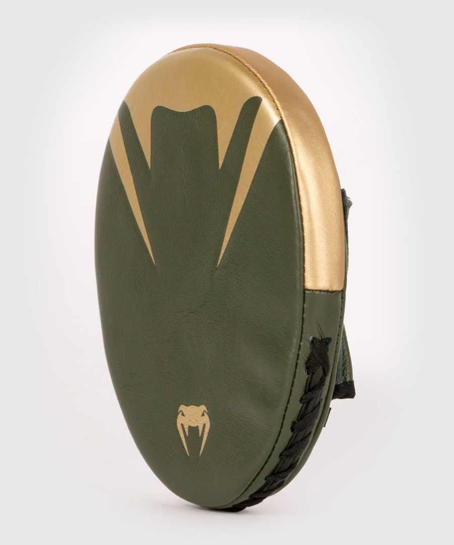venum pro boxing flat punch mitts pair - khakigold