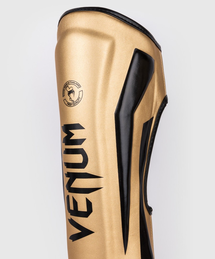 venum elite standup shin guards - goldblack