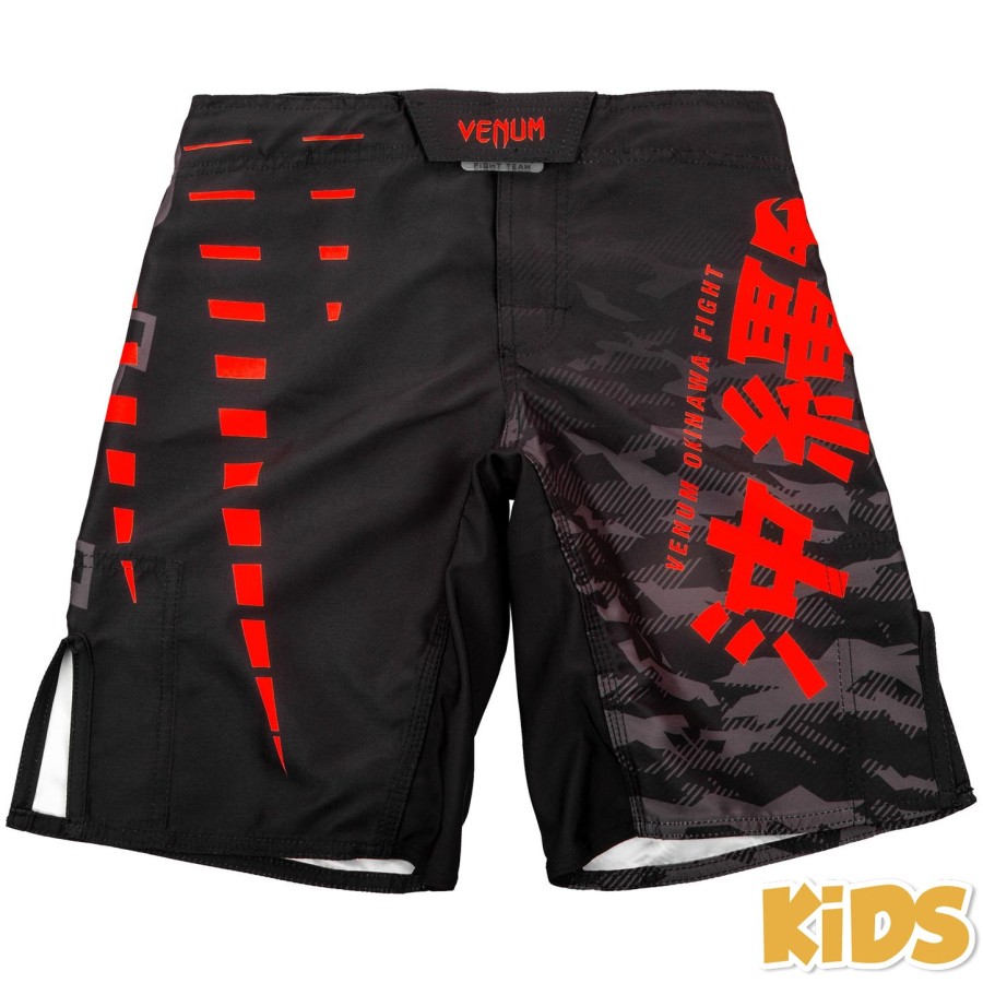 venum okinawa 2.0 kids fightshorts - blackred