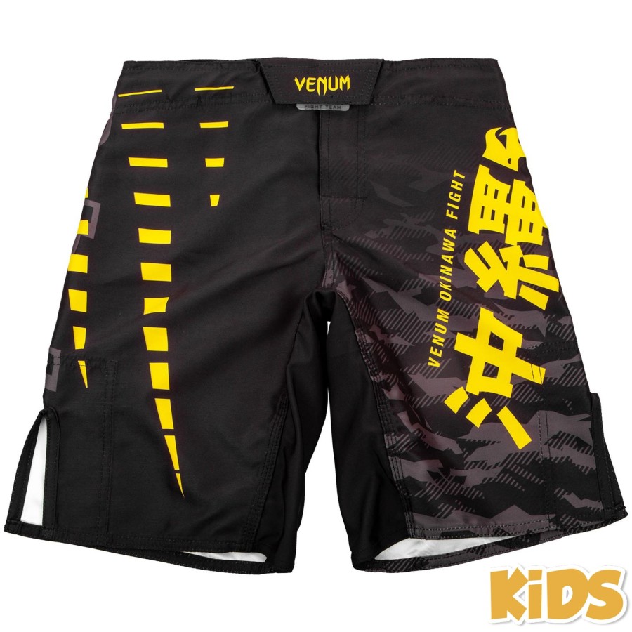 venum okinawa 2.0 kids fightshorts - blackyellow - exclusive