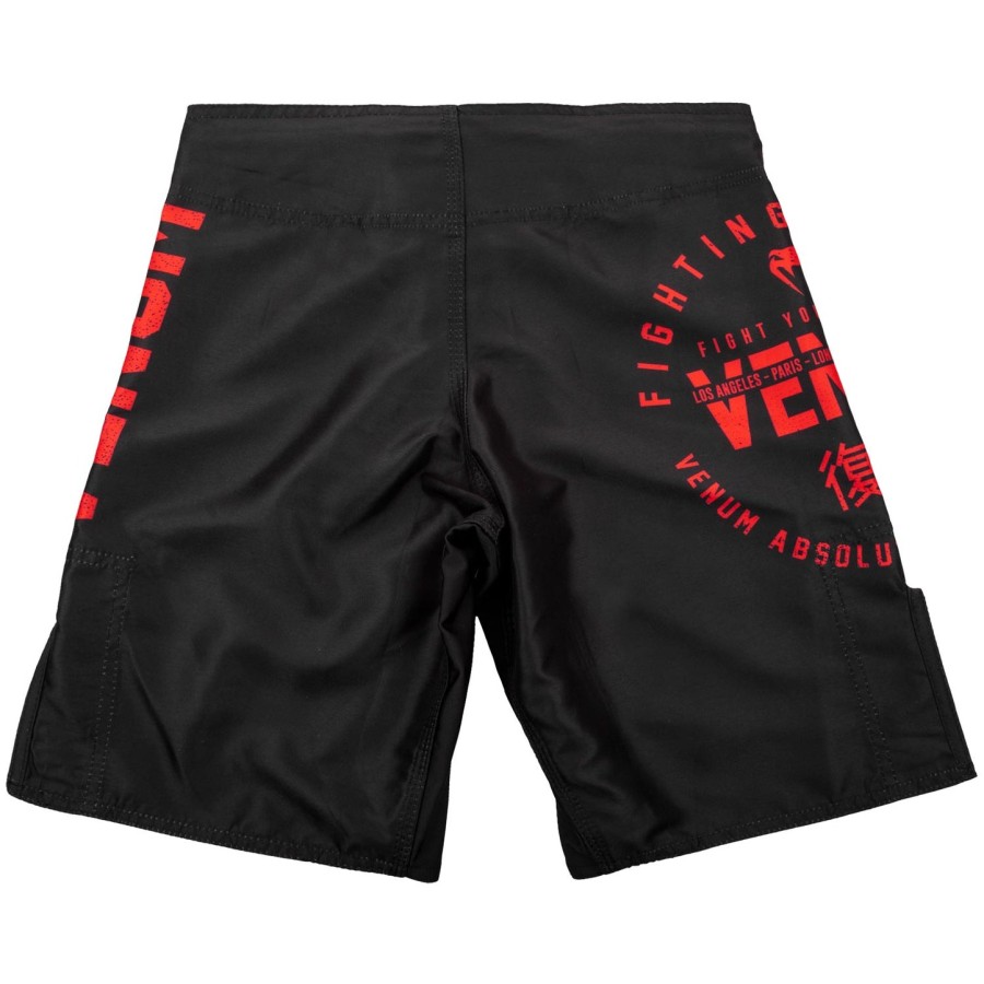 venum signature kids fightshorts - blackred
