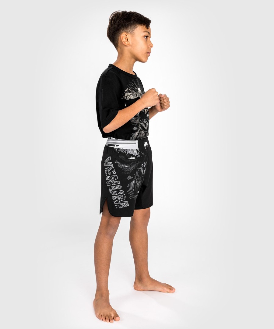 venum gorilla jungle kids fightshorts - blackwhite
