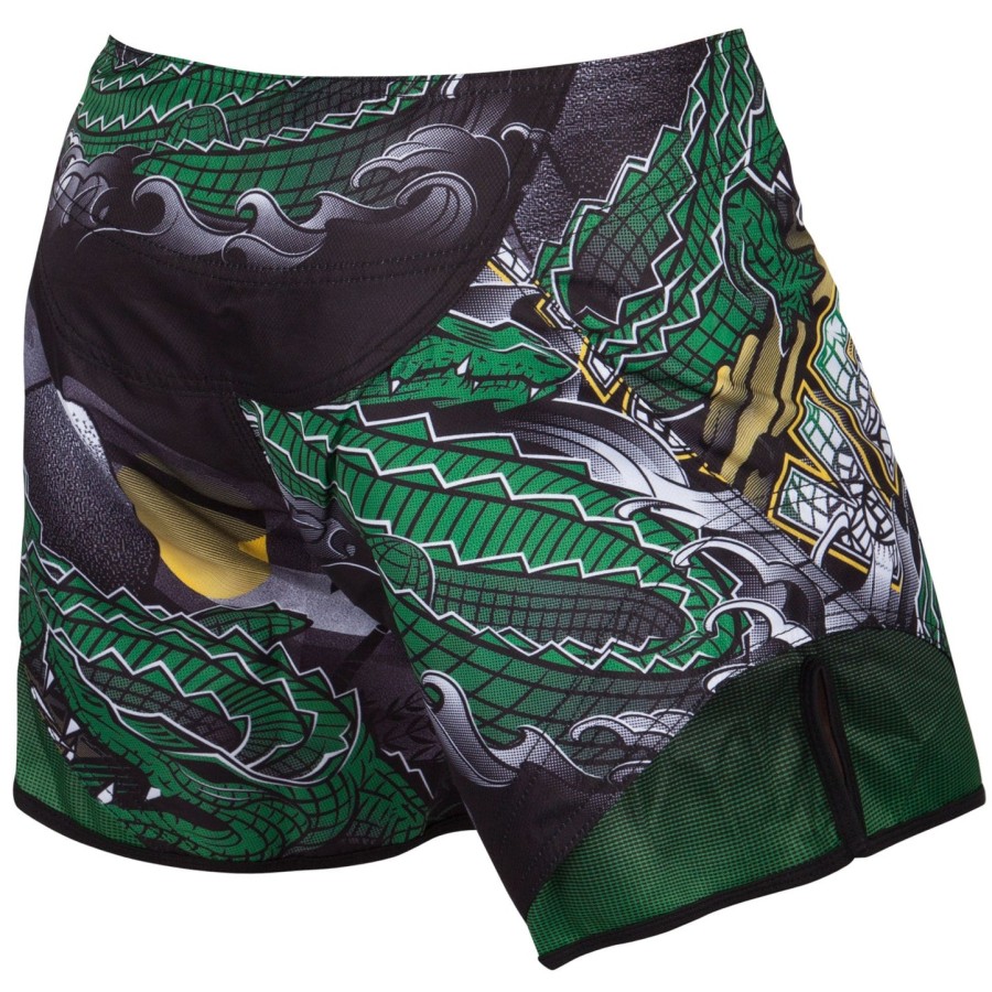 venum crocodile fightshorts - blackgreen