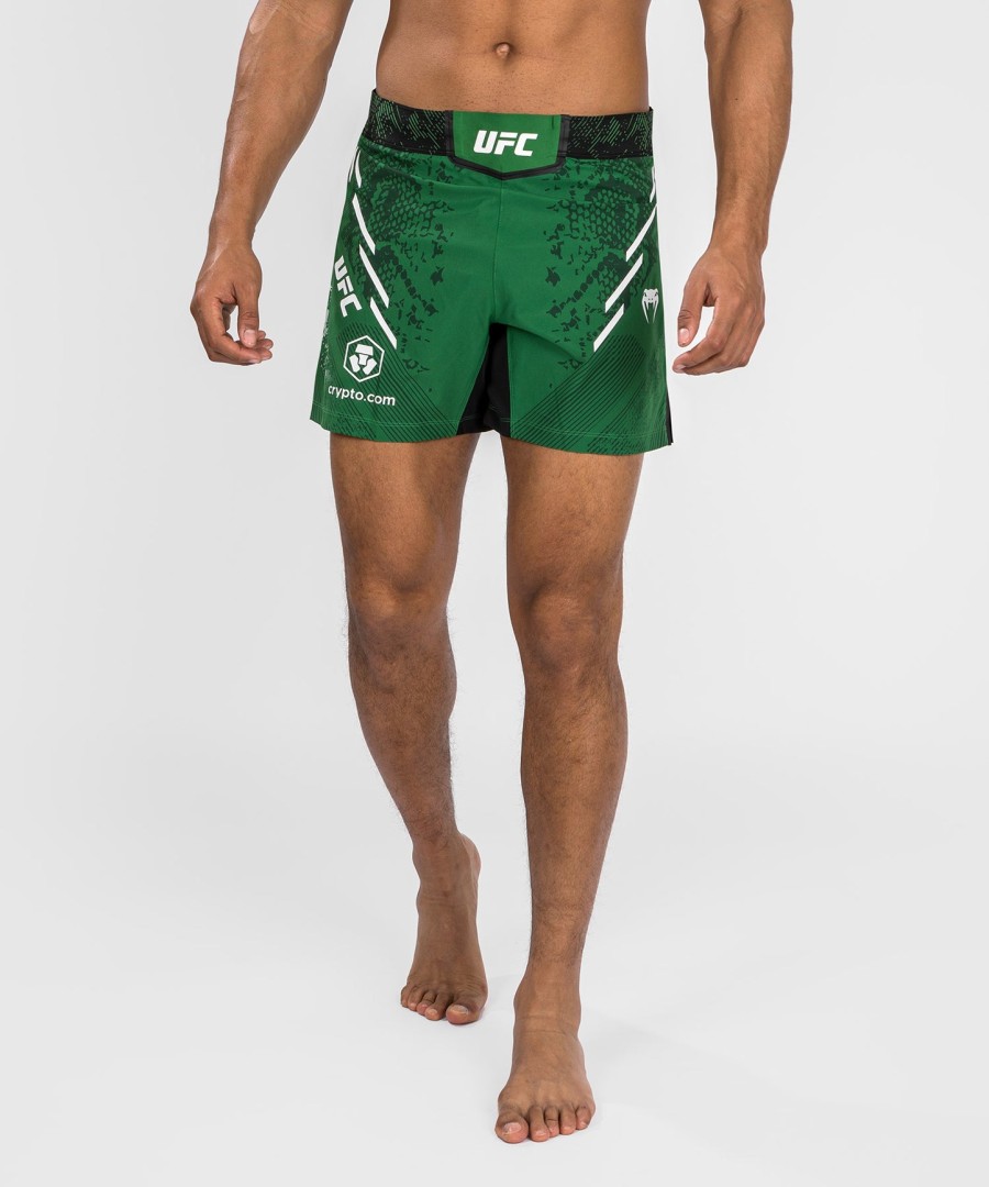 ufc adrenaline by venum personalized authentic fight night men fight short - short fit - green