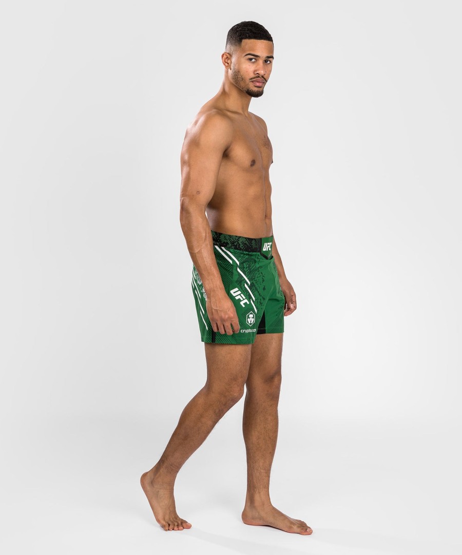 ufc adrenaline by venum personalized authentic fight night men fight short - short fit - green