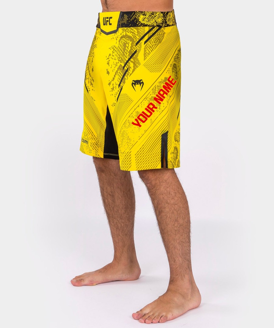 ufc adrenaline by venum personalized authentic fight night men fight short - long fit - yellow