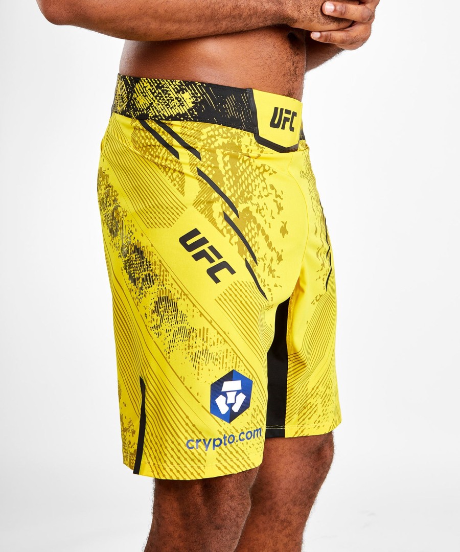 ufc adrenaline by venum personalized authentic fight night men fight short - long fit - yellow