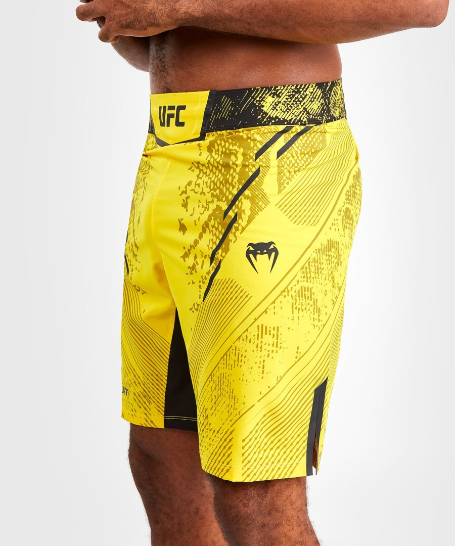 ufc adrenaline by venum personalized authentic fight night men fight short - long fit - yellow