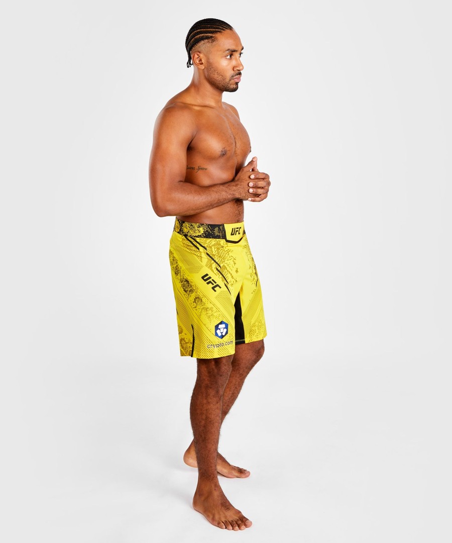 ufc adrenaline by venum personalized authentic fight night men fight short - long fit - yellow