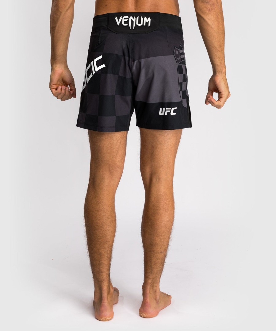 men ufc unrivaled by venum black stipe miocic short fit fight short