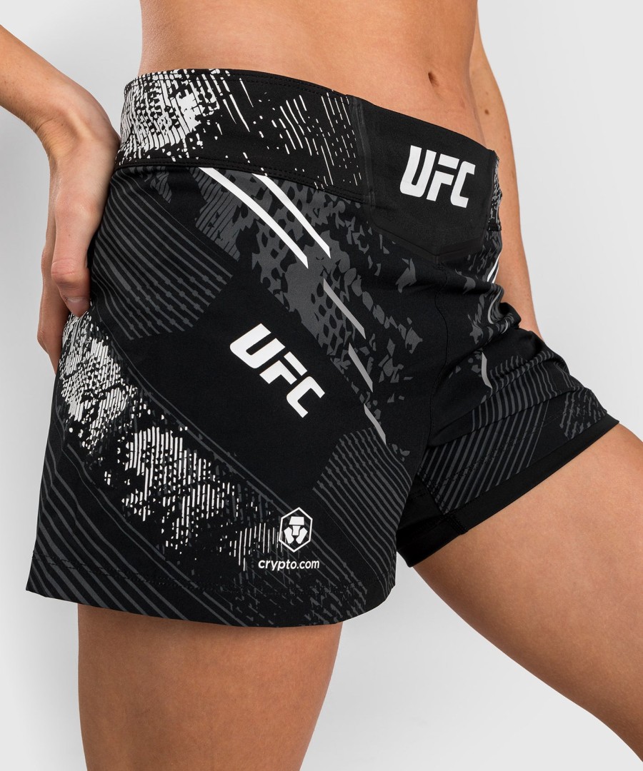 ufc adrenaline by venum personalized authentic fight night women fight short - black