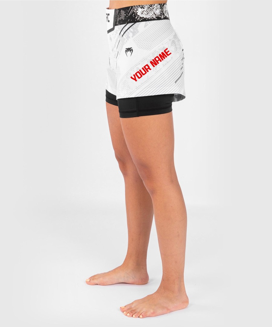 ufc adrenaline by venum personalized authentic fight night women fight short – white