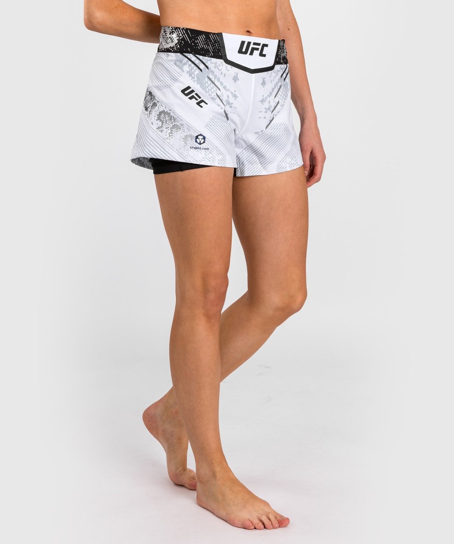 ufc adrenaline by venum personalized authentic fight night women fight short – white