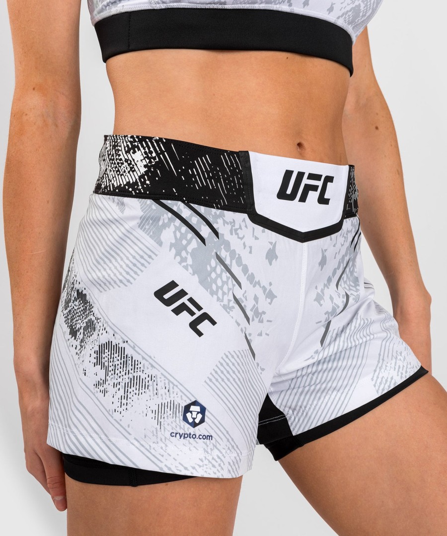 ufc adrenaline by venum personalized authentic fight night women fight short – white