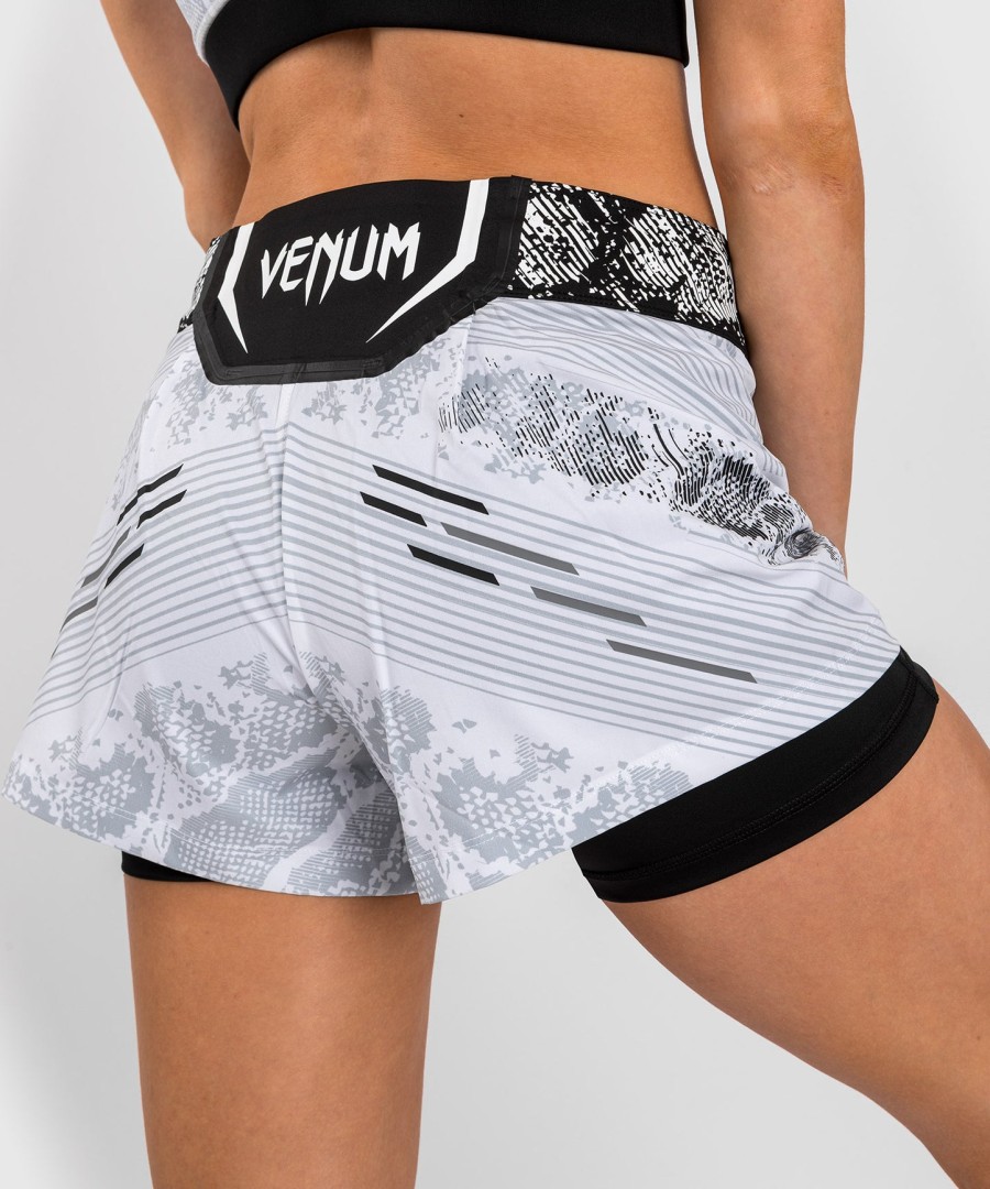 ufc adrenaline by venum personalized authentic fight night women fight short – white