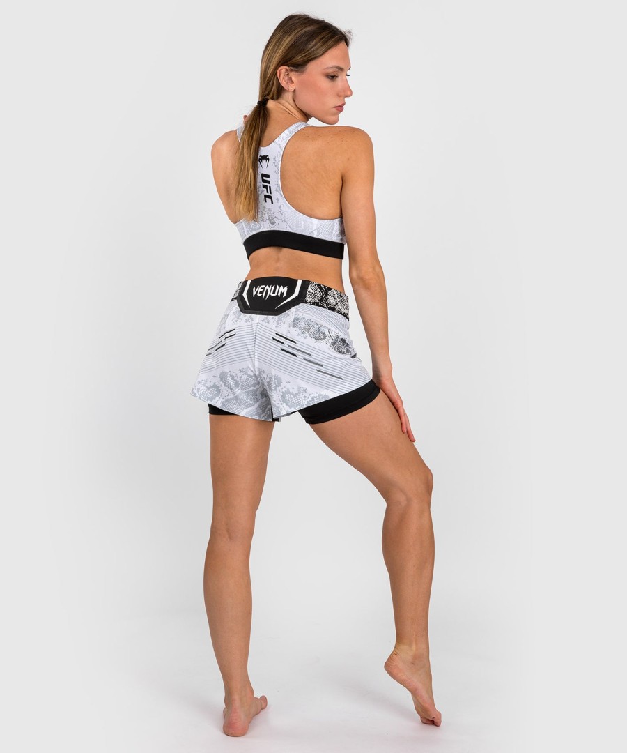 ufc adrenaline by venum personalized authentic fight night women fight short – white