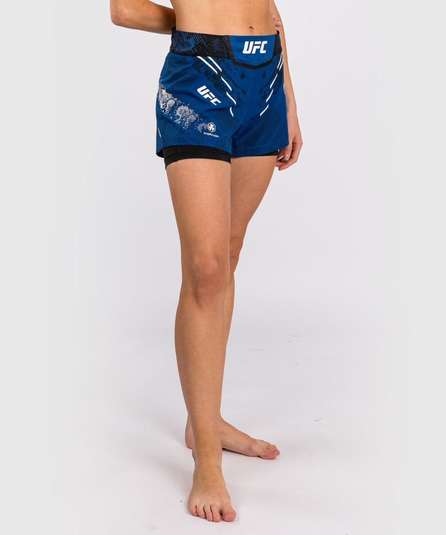 ufc adrenaline by venum personalized authentic fight night women fight short – blue