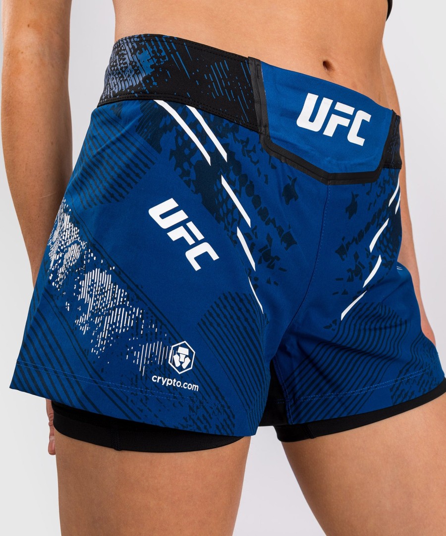 ufc adrenaline by venum personalized authentic fight night women fight short – blue