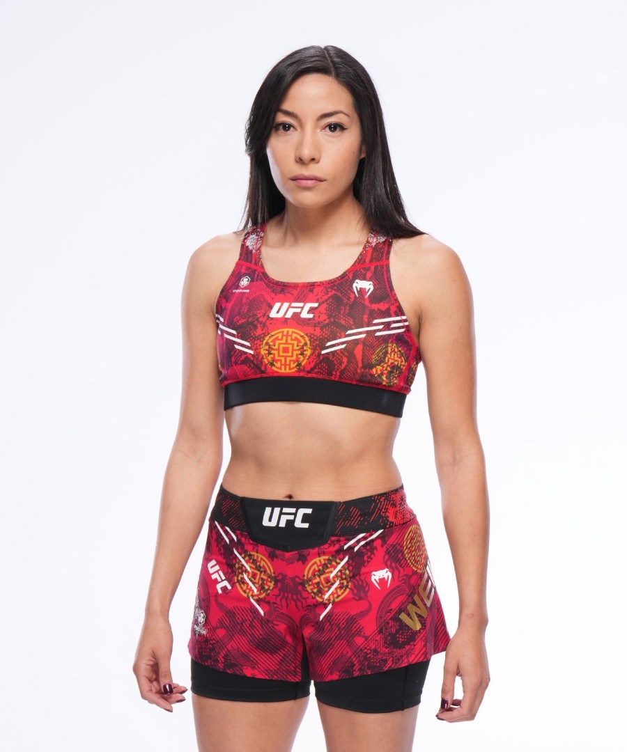 women ufc unrivaled by venum red zhang weili fight short
