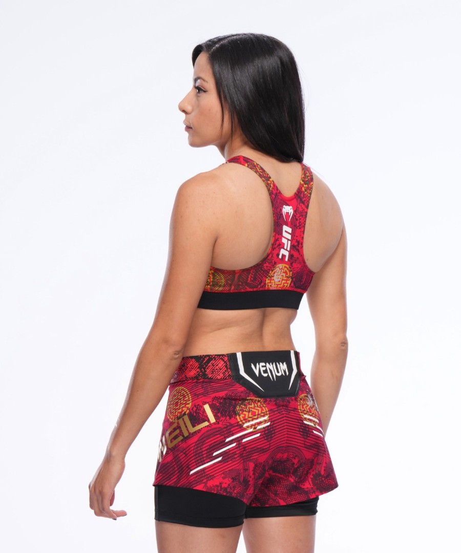 women ufc unrivaled by venum red zhang weili fight short