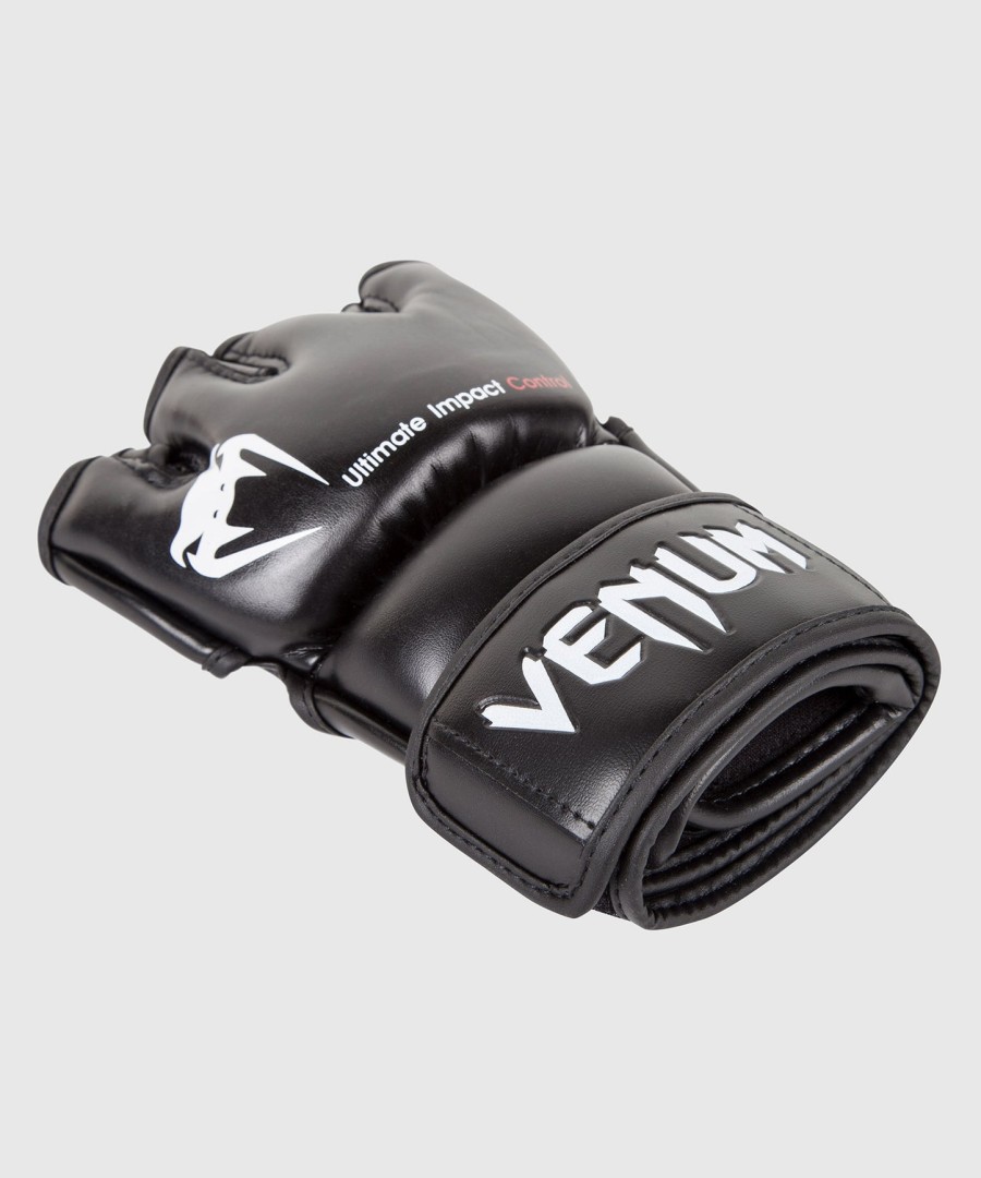 venum impact mma gloves - skintex leather - black