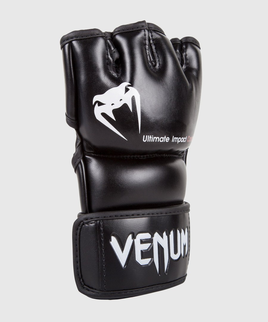 venum impact mma gloves - skintex leather - black