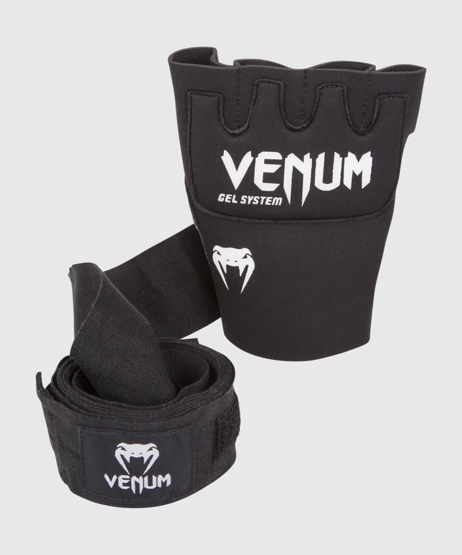 venum kontact gel glove wraps one size fits most - black