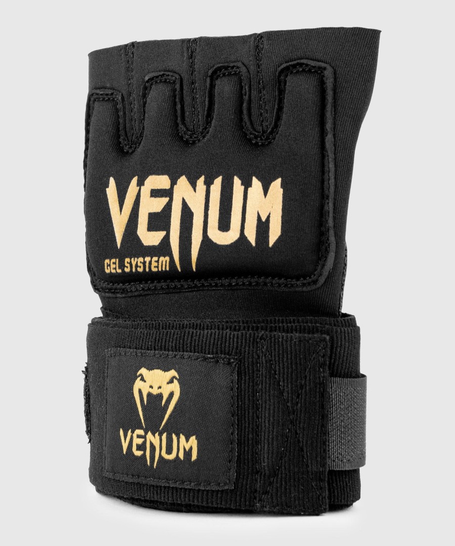 venum kontact gel glove wraps one size fits most - blackgold