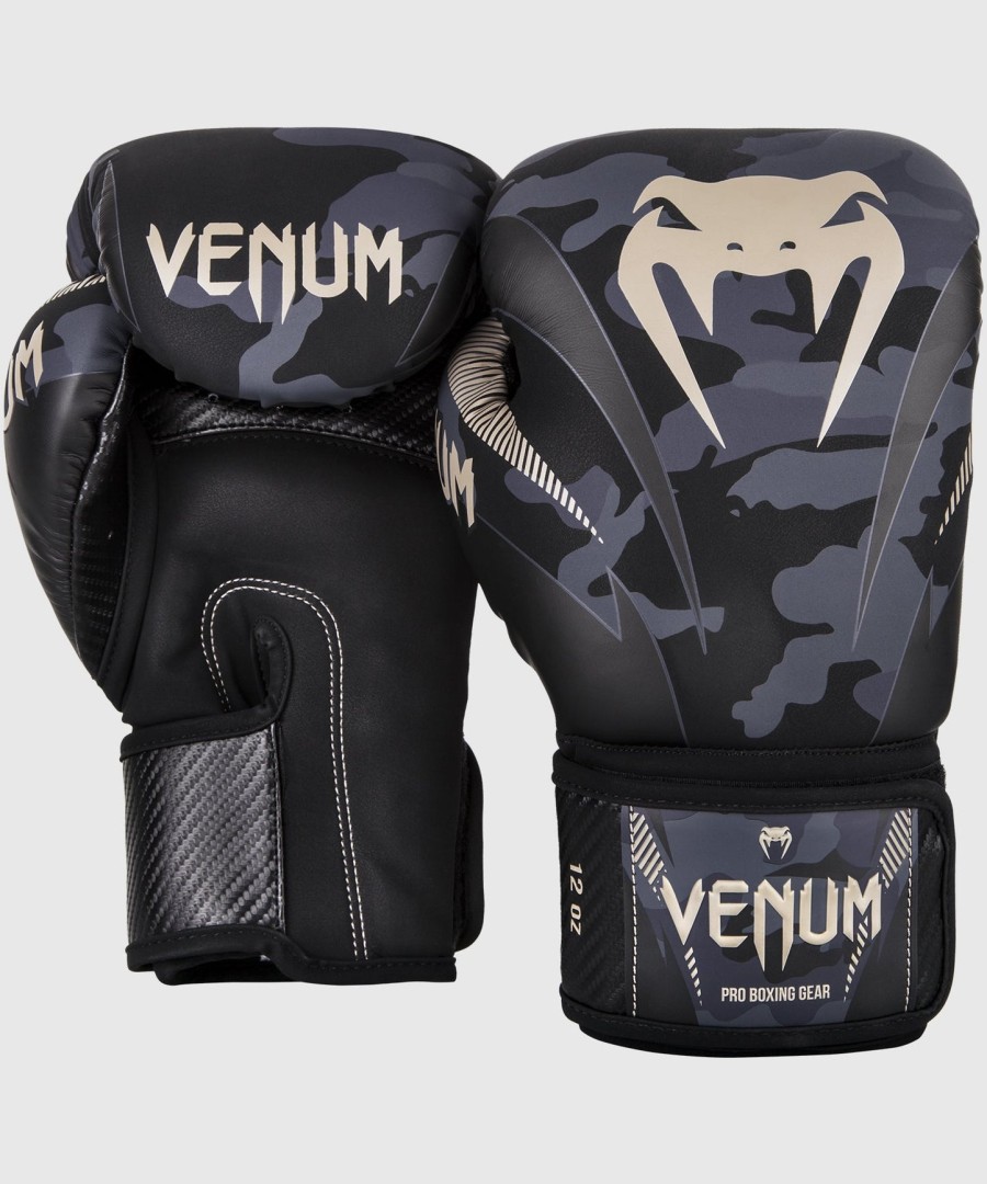 venum impact boxing gloves - dark camosand