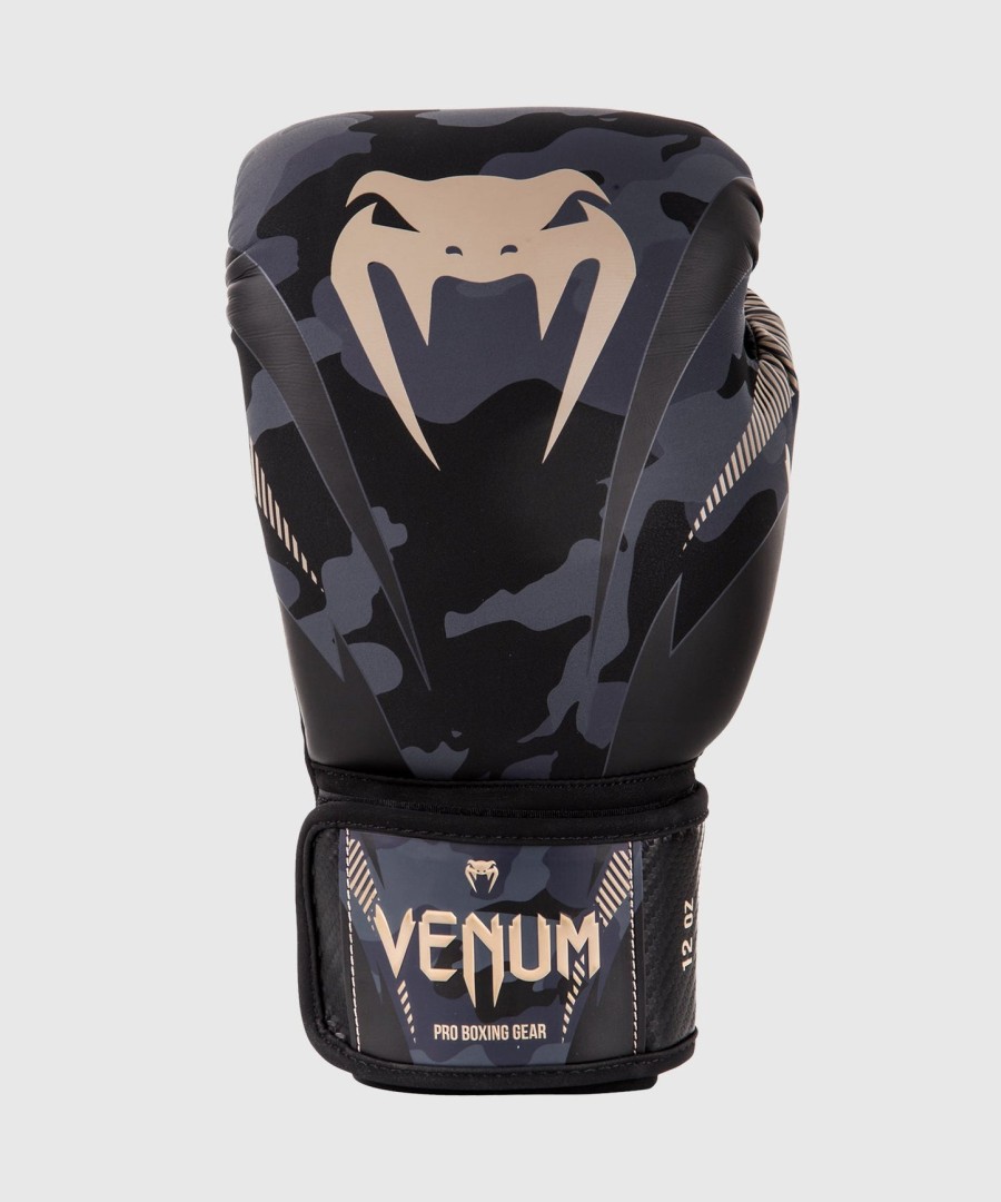 venum impact boxing gloves - dark camosand
