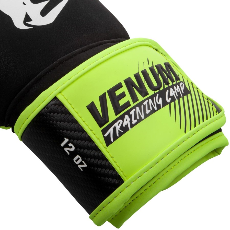 venum training camp 2.0 boxing gloves - blackneo yellow