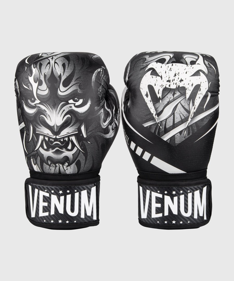 venum devil boxing gloves - whiteblack