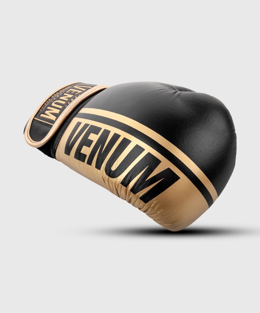 venum shield pro boxing gloves velcro - blackgold