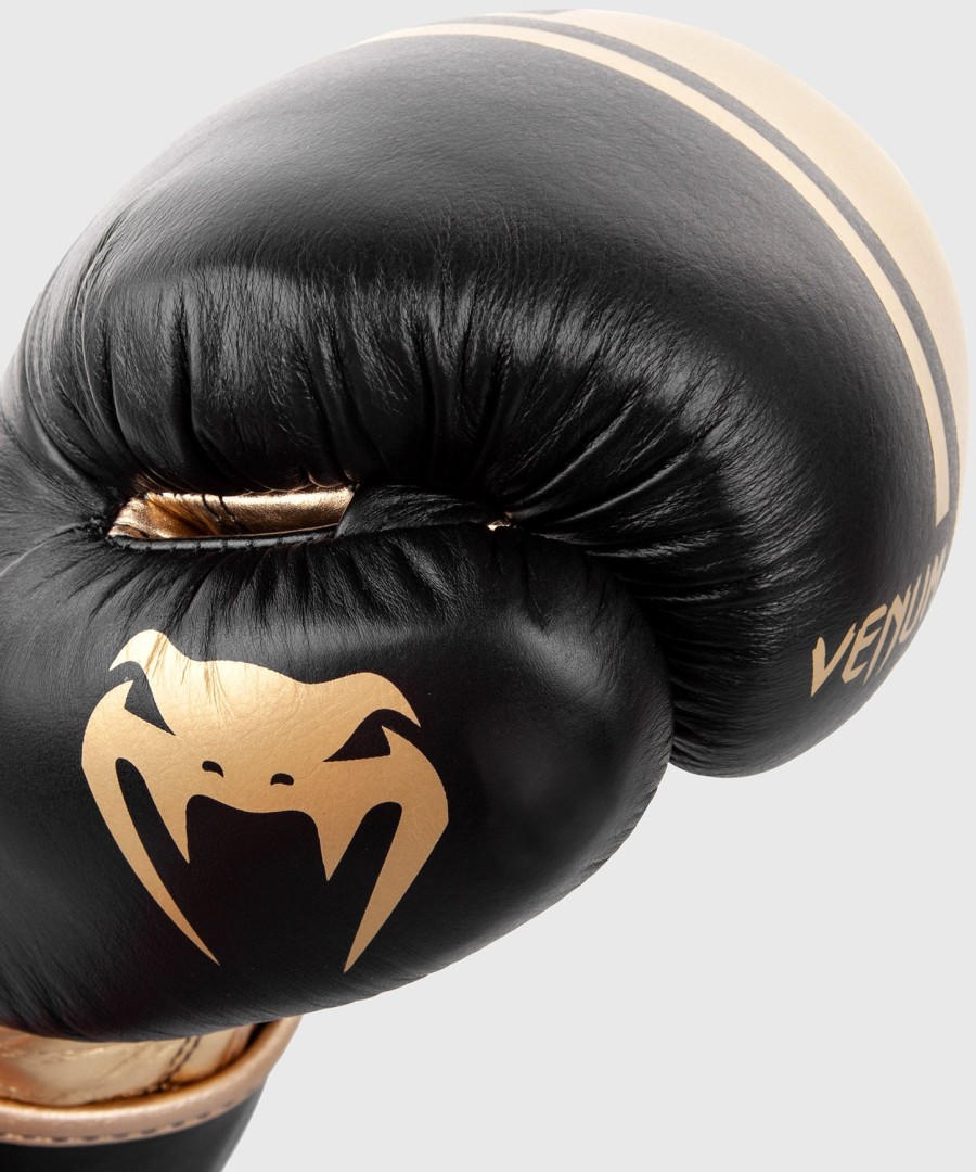 venum shield pro boxing gloves velcro - blackgold