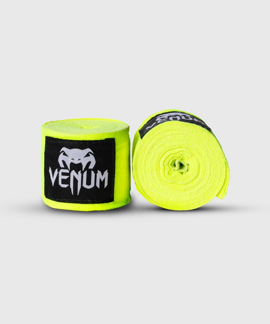 venum kontact boxing hand wraps - neon yellow - 2.5m 98 in