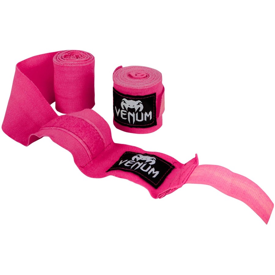 venum kontact boxing hand wraps - neon pink - 2.5m 98 in