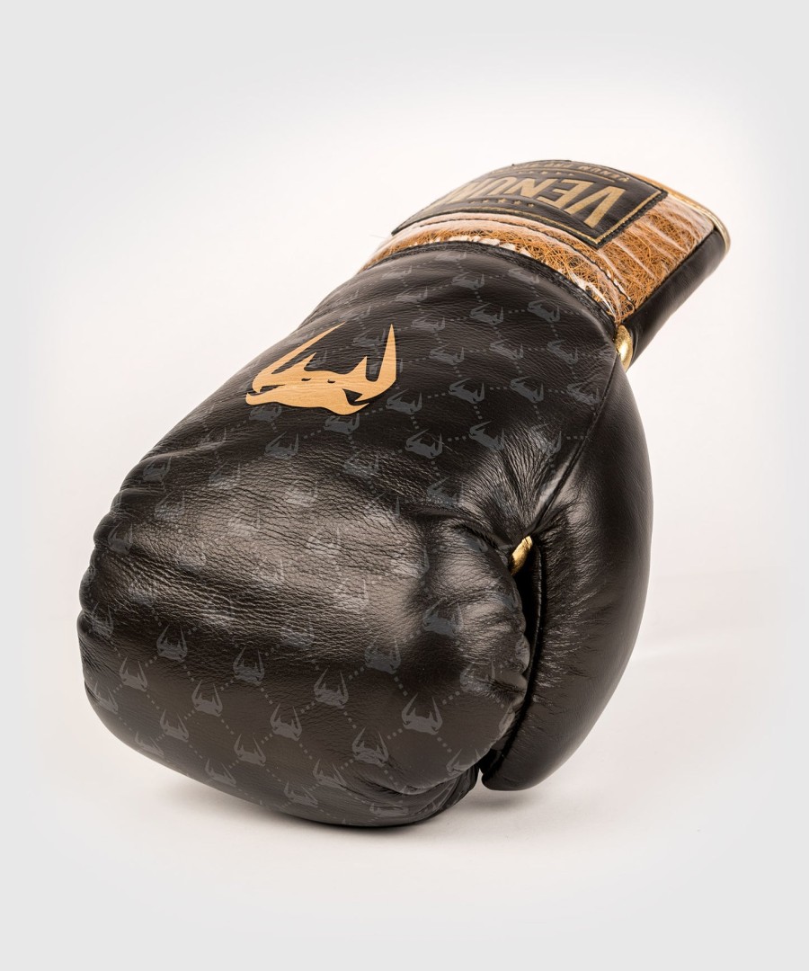 venum coco monogram pro lace up boxing gloves - intense black