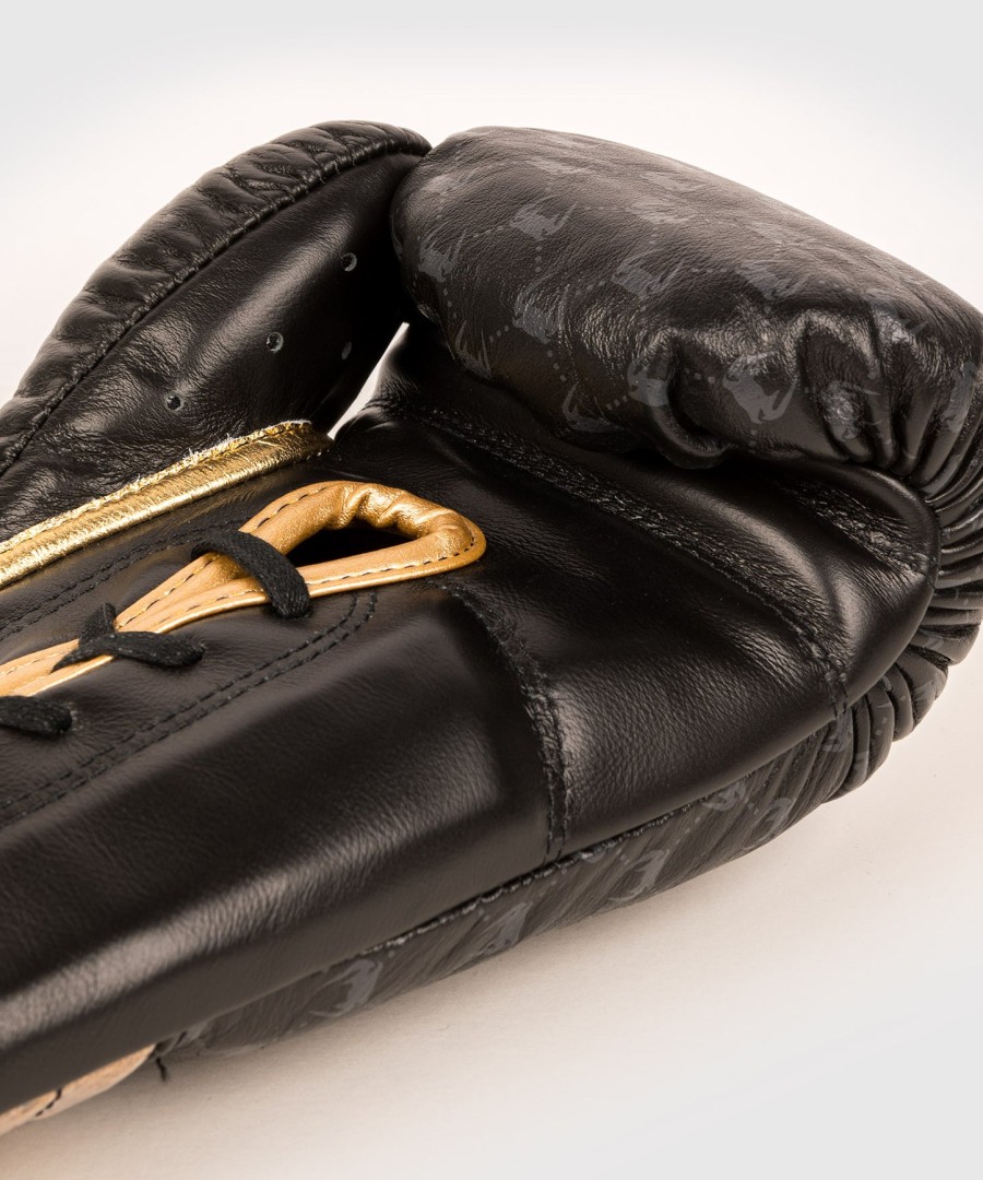 venum coco monogram pro lace up boxing gloves - intense black