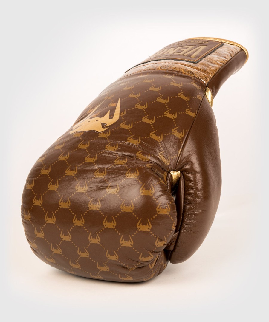 venum coco monogram pro lace up boxing gloves - grizzly brown