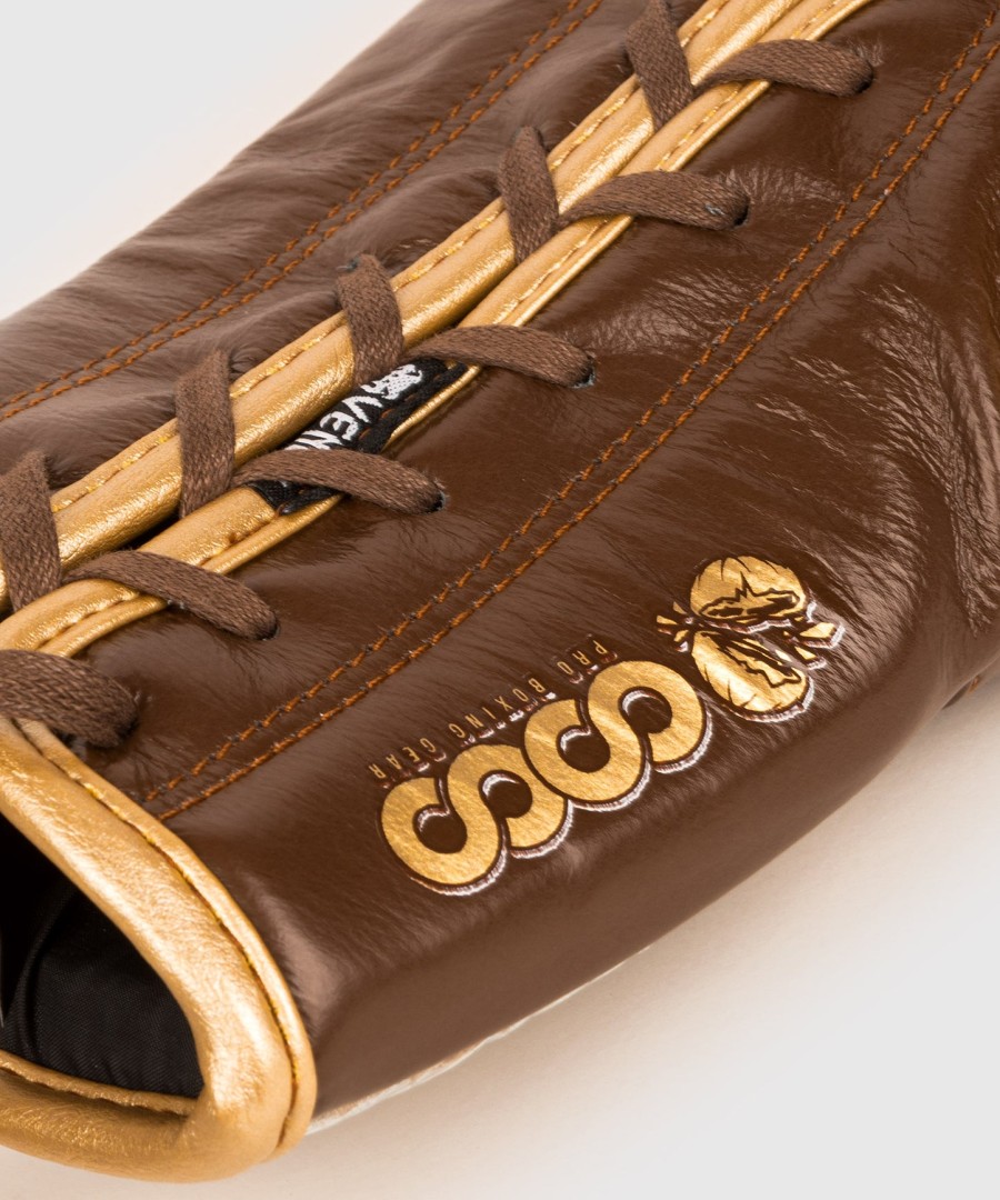 venum coco monogram pro lace up boxing gloves - grizzly brown