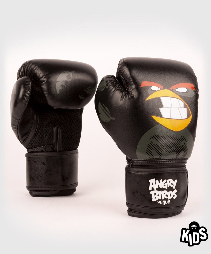 venum angry birds boxing gloves - for kids - black