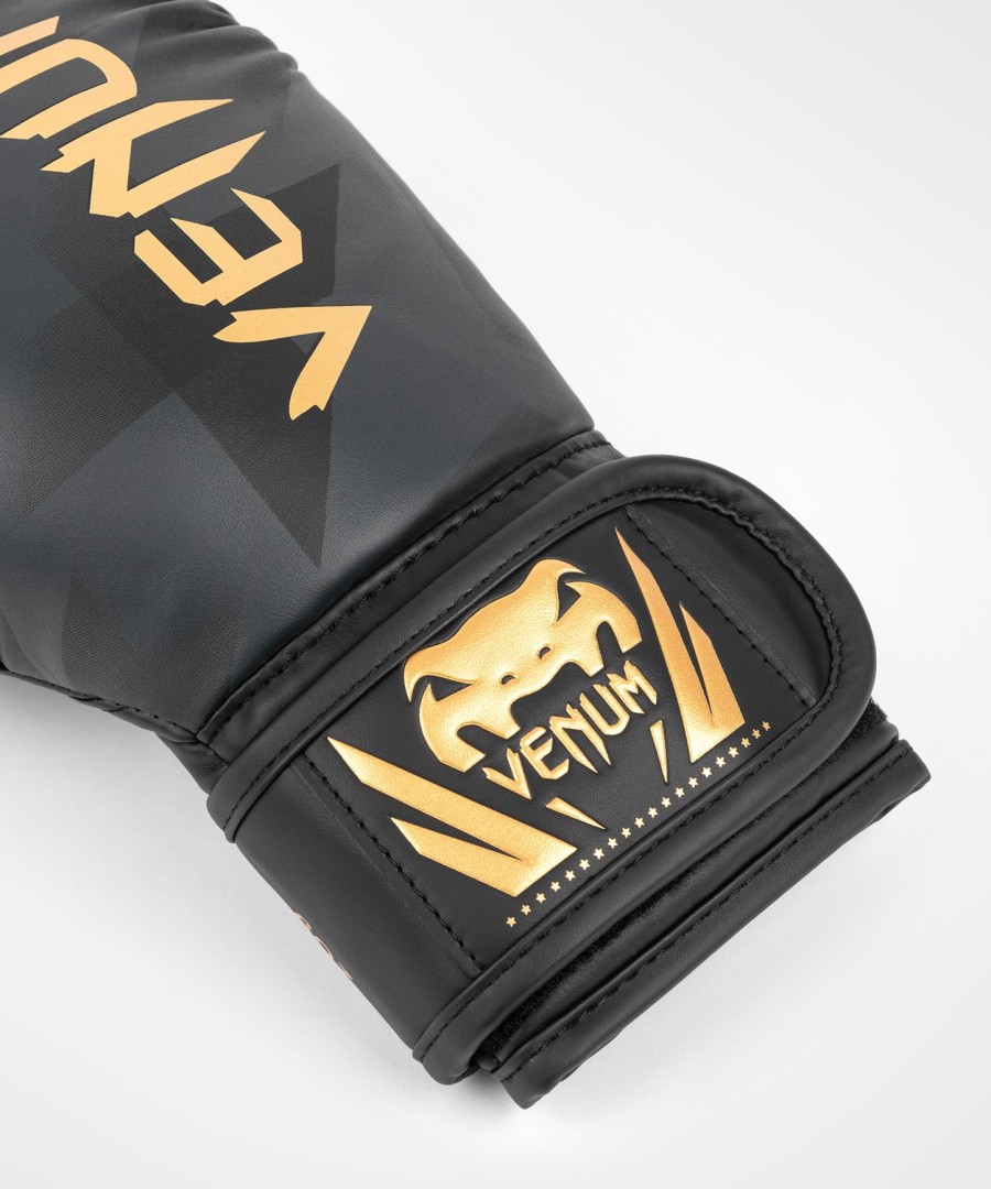 venum razor boxing gloves - for kids - blackgold