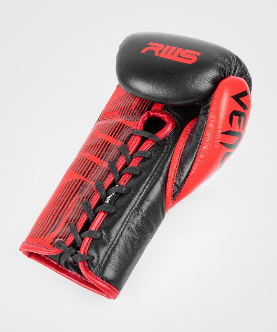 rws x venum official boxing gloves with laces - black